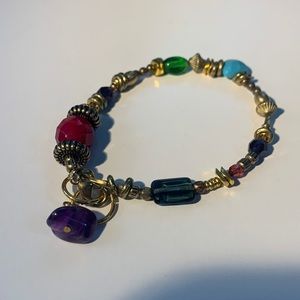 Bronze, Gold, Turquoise, Red, Purple, Blue 9 inch Bracelet